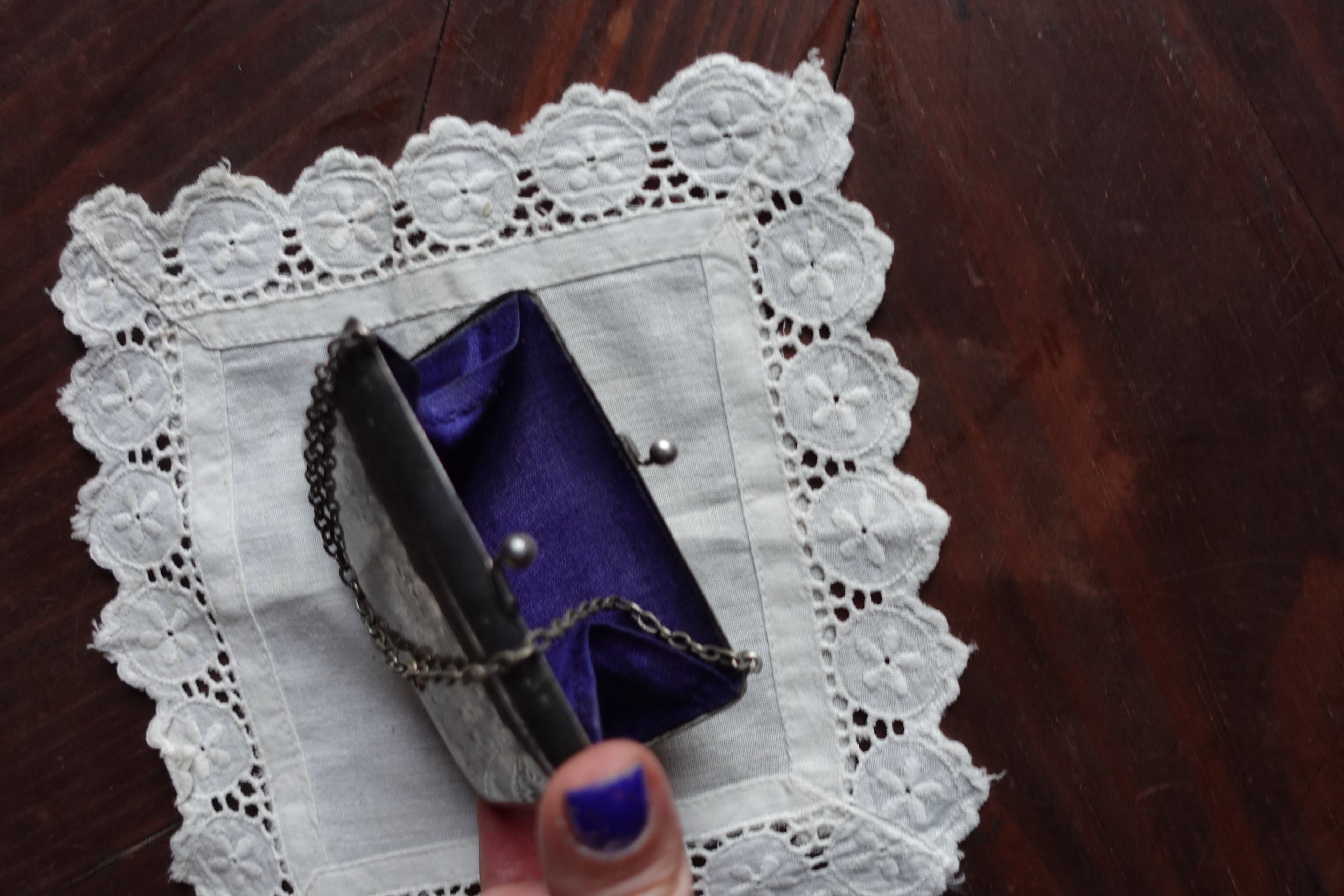 Silver-Plated Edwardian Evening Purse